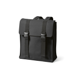 Rucksack aus recyceltem Kunstleder und Kunststoff für 17-Zoll-Laptops farbe schwarz