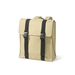 Rucksack aus recyceltem Kunstleder und Kunststoff für 17-Zoll-Laptops farbe beige