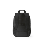 Rucksack aus 300D RPET mit Frontfach mit Reißverschluss, 15,6”,18 L farbe schwarz Ansicht von hinten