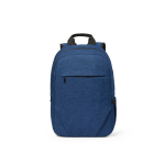Rucksack aus 300D RPET mit Frontfach mit Reißverschluss, 15,6”,18 L farbe blau Ansicht von vorne