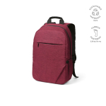 Rucksack aus 300D RPET mit Frontfach mit Reißverschluss, 15,6”,18 L farbe rot