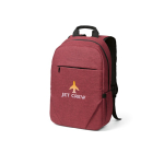 Rucksack aus 300D RPET mit Frontfach mit Reißverschluss, 15,6”,18 L farbe rot