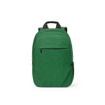 Rucksack aus 300D RPET mit Frontfach mit Reißverschluss, 15,6”,18 L farbe grün Ansicht von vorne