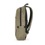Rucksack aus 300D RPET mit Frontfach mit Reißverschluss, 15,6”,18 L farbe camel vierte Ansicht