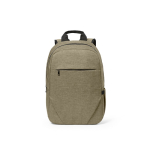 Rucksack aus 300D RPET mit Frontfach mit Reißverschluss, 15,6”,18 L farbe camel Ansicht von vorne