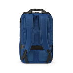 Rucksack aus recyceltem Polyester mit Laptopfach, 18 L farbe blau Ansicht von hinten