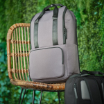 Rucksack aus recyceltem Polyester mit Laptopfach, 18 L farbe grau Ansicht der Umgebung