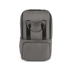 Rucksack aus recyceltem Polyester mit Laptopfach, 18 L farbe grau zweite Ansicht von vorne