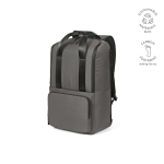 Rucksack aus recyceltem Polyester mit Laptopfach, 18 L farbe grau