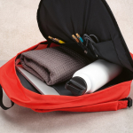 Laptop-Rucksack aus RPET mit Ripstop-Beschichtung, 15,6 Zoll farbe rot dritte Detailansicht