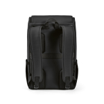 Rucksack aus Kunstleder mit gepolstertem Laptopfach, 20 L farbe schwarz Ansicht von hinten