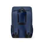 Rucksack aus Kunstleder mit gepolstertem Laptopfach, 20 L farbe blau Ansicht von hinten