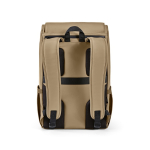 Rucksack aus Kunstleder mit gepolstertem Laptopfach, 20 L farbe camel Ansicht von hinten