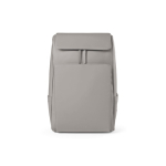 Rucksack aus Kunstleder mit gepolstertem Laptopfach, 20 L farbe hellgrau Ansicht von vorne
