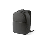 Urbaner Rucksack aus recyceltem Kunststoff mit Trolleyband, 17 Zoll farbe schwarz