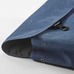 Rucksack aus recycelter Baumwolle mit Kunstlederdetails, 25 l farbe blau zweite Detailansicht