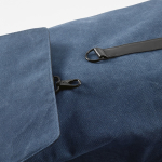 Rucksack aus recycelter Baumwolle mit Kunstlederdetails, 25 l farbe blau vierte Detailansicht