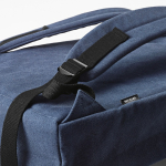 Rucksack aus recycelter Baumwolle mit Kunstlederdetails, 25 l farbe blau Detailansicht
