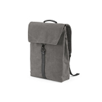 Rucksack aus recycelter Baumwolle mit Kunstlederdetails, 25 l farbe dunkelgrau