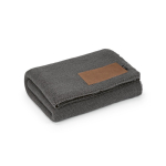 Decke aus Wolle und recyceltem Kunststoff mit personalisierbarem Aufnäher, 270 g/m² farbe dunkelgrau