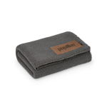 Decke aus Wolle und recyceltem Kunststoff mit personalisierbarem Aufnäher, 270 g/m² farbe dunkelgrau