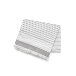 Decke aus recycelter Baumwolle mit Streifen, 220 g/m² farbe dunkelgrau