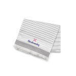 Decke aus recycelter Baumwolle mit Streifen, 220 g/m² farbe dunkelgrau