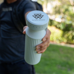 Trinkflasche aus recyceltem Edelstahl mit LED-Anzeigen, 650 ml farbe weiß zweite Ansicht der Umgebung