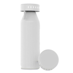 Trinkflasche aus recyceltem Edelstahl mit LED-Anzeigen, 650 ml farbe weiß Ansicht von hinten