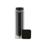 Flasche aus recyceltem Kunststoff mit Drehverschluss, 500 ml farbe schwarz zweite Ansicht