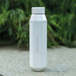 Auslaufsichere sechseckige Flasche aus recyceltem Edelstahl, 500 ml farbe weiß