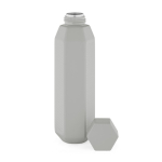 Auslaufsichere sechseckige Flasche aus recyceltem Edelstahl, 500 ml farbe grau zweite Ansicht
