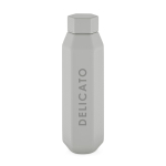 Auslaufsichere sechseckige Flasche aus recyceltem Edelstahl, 500 ml farbe grau