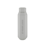Auslaufsichere sechseckige Flasche aus recyceltem Edelstahl, 500 ml Hauptansicht