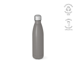 Flasche mit Anti-Tropf-Verschluss in vielen Farben, 500 ml farbe grau