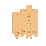 Doppelwandige Flasche aus recyceltem Edelstahl mit Bambusdeckel, 500 ml