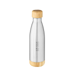 Flasche aus recyceltem Edelstahl mit Bambusdeckel, 750 ml Hauptansicht