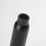 Flasche aus recyceltem Stahl mit kabelloser Ladefunktion und auslaufsicherem Verschluss, 610 ml farbe schwarz zweite Ansicht