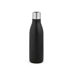 Flasche aus recyceltem Edelstahl mit UV-Lichtdeckel, 520 ml farbe schwarz
