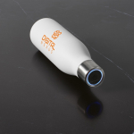 Flasche aus recyceltem Edelstahl mit UV-Lichtdeckel, 520 ml farbe weiß