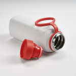 Flasche aus recyceltem Edelstahl mit 360°-Druckverschluss, 750 ml farbe rot dritte Ansicht