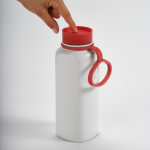 Flasche aus recyceltem Edelstahl mit 360°-Druckverschluss, 750 ml farbe rot vierte Ansicht