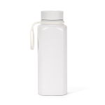 Flasche aus recyceltem Edelstahl mit 360°-Druckverschluss, 750 ml farbe weiß