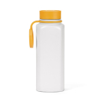 Flasche aus recyceltem Edelstahl mit 360°-Druckverschluss, 750 ml farbe dunkelgelb
