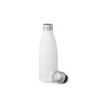 Flasche aus recyceltem Edelstahl mit auslaufsicherem Deckel, 400 ml farbe weiß zweite Ansicht
