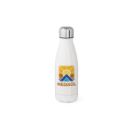 Flasche aus recyceltem Edelstahl mit auslaufsicherem Deckel, 400 ml farbe weiß zweite Ansicht