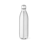 Glänzende Thermoflasche aus recyceltem Edelstahl, 1 L farbe silber