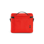 Isolierte Kühltasche aus recyceltem Kunststoff mit großer Öffnung, 10 l farbe rot Ansicht von hinten