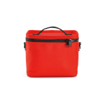 Isolierte Kühltasche aus recyceltem Kunststoff mit großer Öffnung, 10 l farbe rot Ansicht von vorne