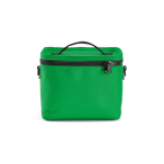 Isolierte Kühltasche aus recyceltem Kunststoff mit großer Öffnung, 10 l farbe grün Ansicht von vorne